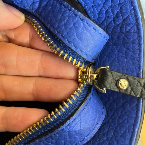 Kate Spade Royal Blue and White Large Pebbled Leather Shoulder Bag—GORGEOUS - Picture 11 of 12